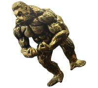 LIFKOME Statue Gorille Cuivre Vintage Ornement de Bureau Robuste et Rétro Décoration Intérieure Unique pour Salon et Espace de Travail