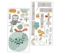 LIFKOME Sticker Mural Tableau De Croissance Des Garçon Et Filles Animaux Forêt Coloré Décoration Créative Pvc Pour Chambre D'garçon Et Filles Autocollant Toise Éducatif Pour Suivi De Taille