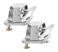 LIFKOME Support pour Batterie Tambour 2pcs en Fer Argenté Réglable en Hauteur Design Raffiné, Accessoire Solide pour Instrument de Percussion Musical