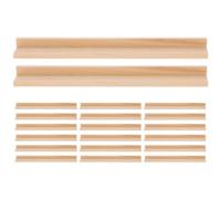 LIFKOME Support pour Dominos en Bois 20 Pièces, Socle 19 Cm pour Plateau de Jeux de Société et Porte-Cartes à Jouer, Accessoires de Train Mexicain, Plateau Porte-Cartes Bois