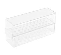 LIFKOME Support Pour Têtes De Ponçage à Ongles Emplacements Boîte De Rangement Étanche à Poussière Transparent Organiseur Portable Pour Salon De Manucure Accessoires De Nail Art