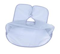 LIFKOME Tablier à Barbe Imperméable Taille Unique Polyester Gris Argenté Outil Salon de Taille Barbe Homme Pratique Récupération Poils Rasage Nettoyage Salle de Bain