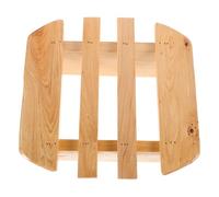 LIFKOME Tabouret de Sauna en Bois Naturel 24 CM Repose-Pieds Multifonction pour Bain Marchepied pour Personnes Âgées et Rehausseur de Lit Tabouret de Salle de Bain et Bureau Plateforme