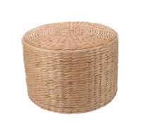 LIFKOME Tabouret Tressé pour Garçon Fille Petit Banc Herbe Tressée Design Adorable Pratique pour Changer Chaussures Jardin et Intérieur