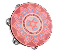 LIFKOME Tambourin à Main en Bois 8 Pouces, Tambourin Professionnel Léger Cymbalettes en Acier Inoxydable, Instrument de Percussion pour Garçon et Filles et Adultes, pour Danse,