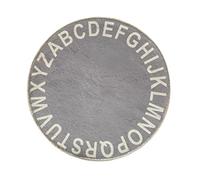 LIFKOME Tapis De Sol Pour Bébé Alphabets Rond En Coton Gris, Tapis De Jeu Garçon Et Filles, Confortable Et Solide, Adapté Chambre Bébé Et Éveil, Pour Ramper,