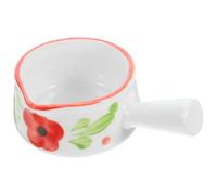 LIFKOME Tasse à Lait en Céramique Poignée Mini Format Couleur Rouge Vif Bol à Sauce Pratique Cuisine Familiale Restaurant et Café Ustensile Cuisine Résistant et Sécurisé
