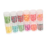 LIFKOME Tranches de Pâte Polymère Faciles à Appliquer pour Ongles 12 Boîtes Décorations Fruitées Diy Formes Variées, pour Salon de Manucure ou Usage Domestique