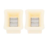 LIFKOME Trancheuse à Haricots Verts Abs Métal Portative 2 Pièces Beige