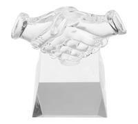 LIFKOME Trophée en Verre pour Garçon Fille Sculpture de Poignée de Main Récompense pour Compétitions Fêtes et Shows de Talents