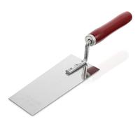 LIFKOME Truelle de Plâtrage en Acier Inoxydable Outil de Finition Professionnel Manche en pour Ciment et Plâtre Spatule de Maçonnerie 1 Pièce