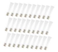 LIFKOME Tube De Brillant à Lèvres Vide Plastique Transparent 50 Pcs 15 Ml Léger Étanche Portable Pour Cosmétiques Diy Maquillage Voyage Bouchon Doré Bord Droit