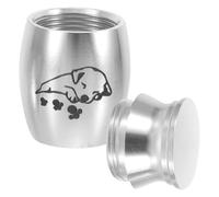 LIFKOME Urne Funéraire en Alliage pour Petits Animaux, Urne Compacte et Étanche pour Cendres de Chien et Chat, Conserve Cheveux et Souvenirs