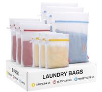 Lifnmybr Lot de 9 sacs à linge en maille avec fermeture éclair robuste, boucle de suspension et filet fin respirant, sacs de lavage fabriqués par des artisans pour lingerie, délicats, sous-vêtements,
