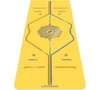 Liforme Imprimé - Tapis de yoga - Design d'alignement breveté | Adhérence Exceptionnelle, Écologique, Non Toxique, Résistant à la Transpiration, long et large, 4,2 mm, Sac de Yoga Offert