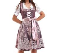 Lifos 0300 Germandress Dirndl 2 pièces Oktoberfest Taille 34 à 52, bordeaux/rose, 38