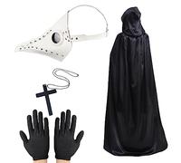 Lifreer Masque de docteur de la peste, masque d'oiseau steampunk, accessoire d'Halloween, costume rétro en cuir à long nez pour homme et femme, Halloween, cosplay, fête costumée
