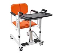 Lift de patient hydraulique, portable, pour la maison, avec fonction pliable à 180 ° et insert de toilettes, aide au transfert pour personnes âgées, 57 x 68 x 91 cm, 150 kg, hydraulique manuelle