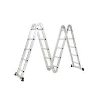 Lift Échelle modulable Aluminium 4 pans Multifonction 5 marches | 4 positions : échelle, escabeau, échelle articulée ou plateforme. Charge 150 kg, norme EN 131 et barreaux antidérapants.