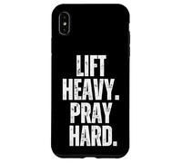 Lift Heavy Pray Hard Christian Haltérophile entraînement Cool Coque pour iPhone XS Max