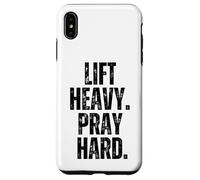 Lift Heavy Pray Hard Christian Haltérophile Gym Cool Coque pour iPhone XS Max