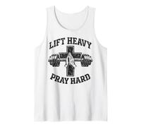 Lift Heavy Pray Hard Christian Workout Gym Apparel Men Débardeur