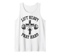 Lift Heavy Pray Hard Christian Workout Gym Apparel Men Débardeur