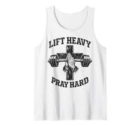 Lift Heavy Pray Hard Christian Workout Gym Apparel Men Débardeur