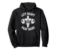Lift Heavy Pray Hard Christian Workout Gym Apparel Men Sweat à Capuche