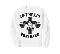 Lift Heavy Pray Hard Christian Workout Gym Apparel Men Sweatshirt