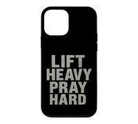 Lift Heavy Pray Hard - Faith Meets Fitness Coque pour iPhone 12 Mini