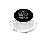 Lift Heavy Pray Hard - Faith Meets Fitness PopSockets PopGrip pour MagSafe