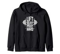 Lift Heavy Pray Hard - Faith Meets Fitness Sweat à Capuche