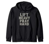 Lift Heavy Pray Hard - Faith Meets Fitness Sweat à Capuche