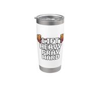 Lift Heavy Pray Hard Gobelet isotherme en acier inoxydable double paroi