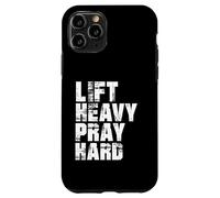 Lift Heavy Pray Hard, Gym Christian Gift for Christian Coque pour iPhone 11 Pro