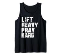 Lift Heavy Pray Hard, Gym Christian Gift for Christian Débardeur