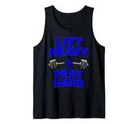 Lift Heavy Pray Hard Gym Workout Religieux Débardeur