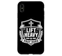 Lift Heavy Pray Hard Musculation Foi Chretienne Coque pour iPhone XS Max