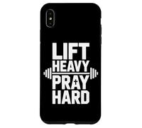 Lift Heavy Pray Hard Musculation Foi Chretienne Coque pour iPhone XS Max