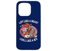 Lift Like A Beast Chill Like A Koi Funny Haltérophilie Coque pour iPhone 15 Pro