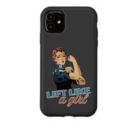 Lift Like a Girl Haltère de Motivation Vintage Coque pour iPhone 11