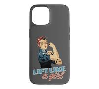 Lift Like a Girl Haltère de Motivation Vintage Coque pour iPhone 15