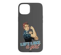 Lift Like a Girl Haltère de Motivation Vintage Coque pour iPhone 15 Plus
