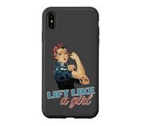Lift Like a Girl Haltère de Motivation Vintage Coque pour iPhone XS Max