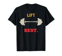 Lift Rest T-Shirt Graphique rétro Gym Haltérophilie T-Shirt