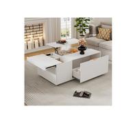 Lift Up Coffee Table, Coffee Table With Drawer, Wooden Tea Tables Sofa End Tables for Living Room Furniture , White