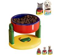 Liftable Suction Cup Pet Bowl,Adjustable Height Food and Water Dish for Cat Dog,Three Levels Adjustable Height,Pet Slow Feeder Bowl for Cats and Dogs,for Small Medium and Large Pets
