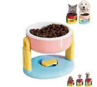 liftable Suction Cup Pet Bowl, Height-Adjustable Feeder for Cats and Dogs, Food and Water Basin, Easy to Clean, Durable Design for Small, Medium and Large Dogs and Cats (A)