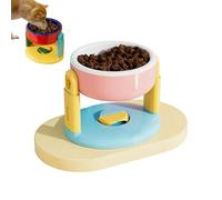 Liftable Suction Cup Pet Bowl, Non-Slip Elevated Height Food and Water Dish for Cat Dog, Easy to Clean, Durable Design, for Small Medium Large Pets (Pink * 1)